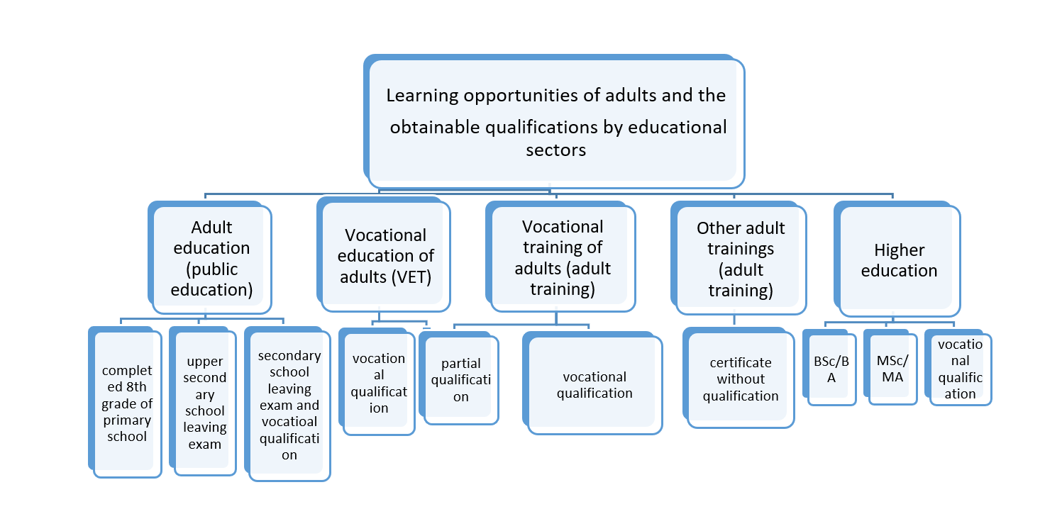 Learning opportunities and obtainable qualifications for adults