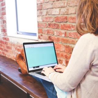 student with laptop