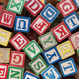 cubes with letters on them
