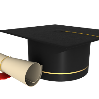 graduation cap with diploma
