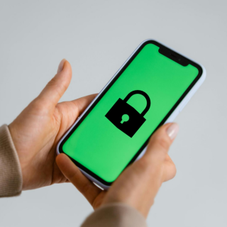 Smartphone with lock on screen Smartphone with lock on screen
