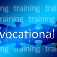 words 'vocational' and 'training' in the image 