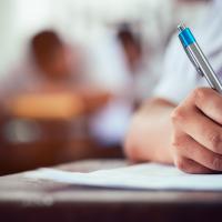 Child taking an Exam