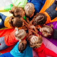 Young children in a circle