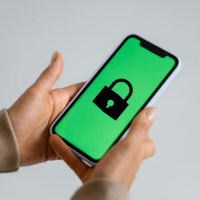 Smartphone with lock on screen